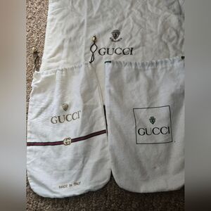 Gucci White Cotton Dust Bags